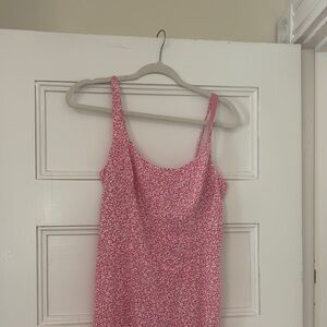 Abercrombie & Fitch Pink Floral Midi Dress